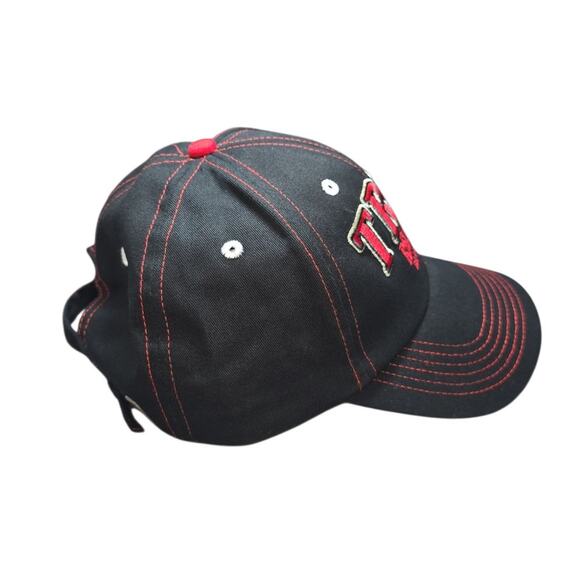 True Religion Black Red Embroidered Hat Mens Adjustable Strapback Cap Streetwear - Picture 4 of 10